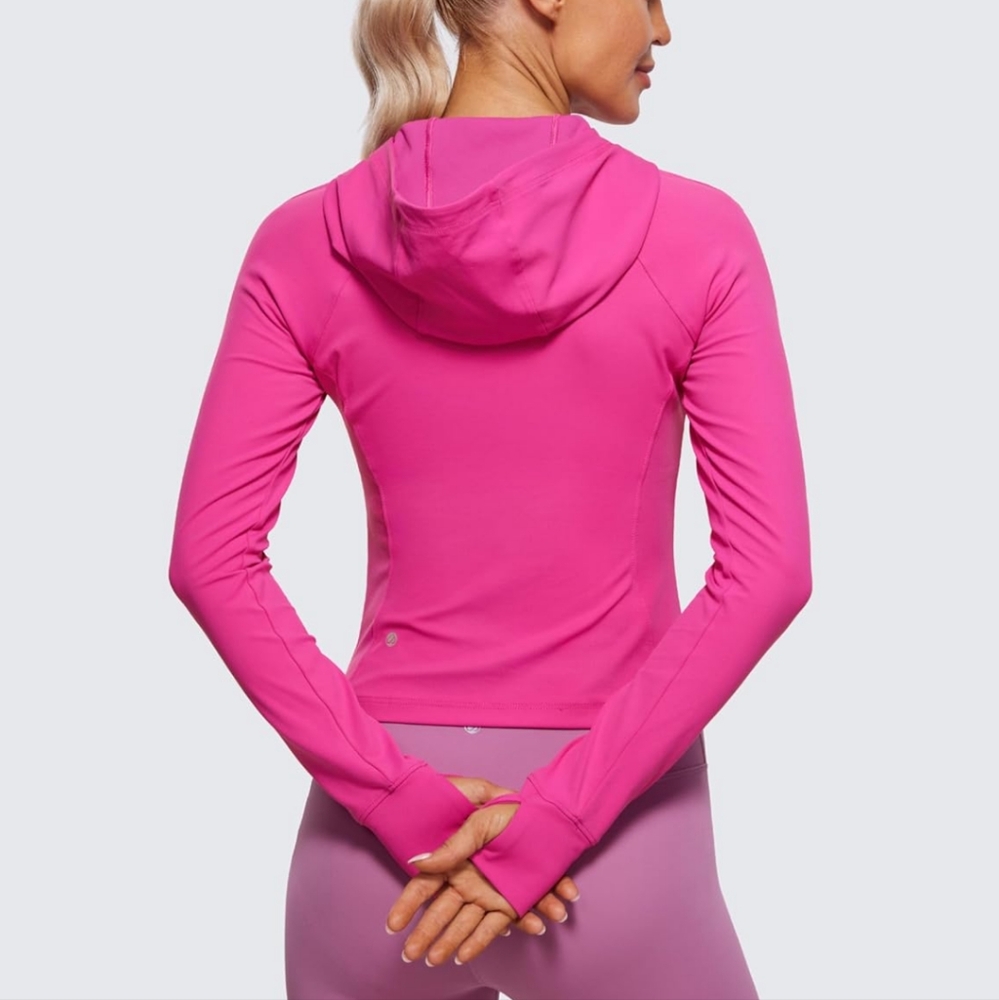 NWT Med CRZ Yoga Womens Butterlyxe full zip workout hoodie - Picture 3 of 9